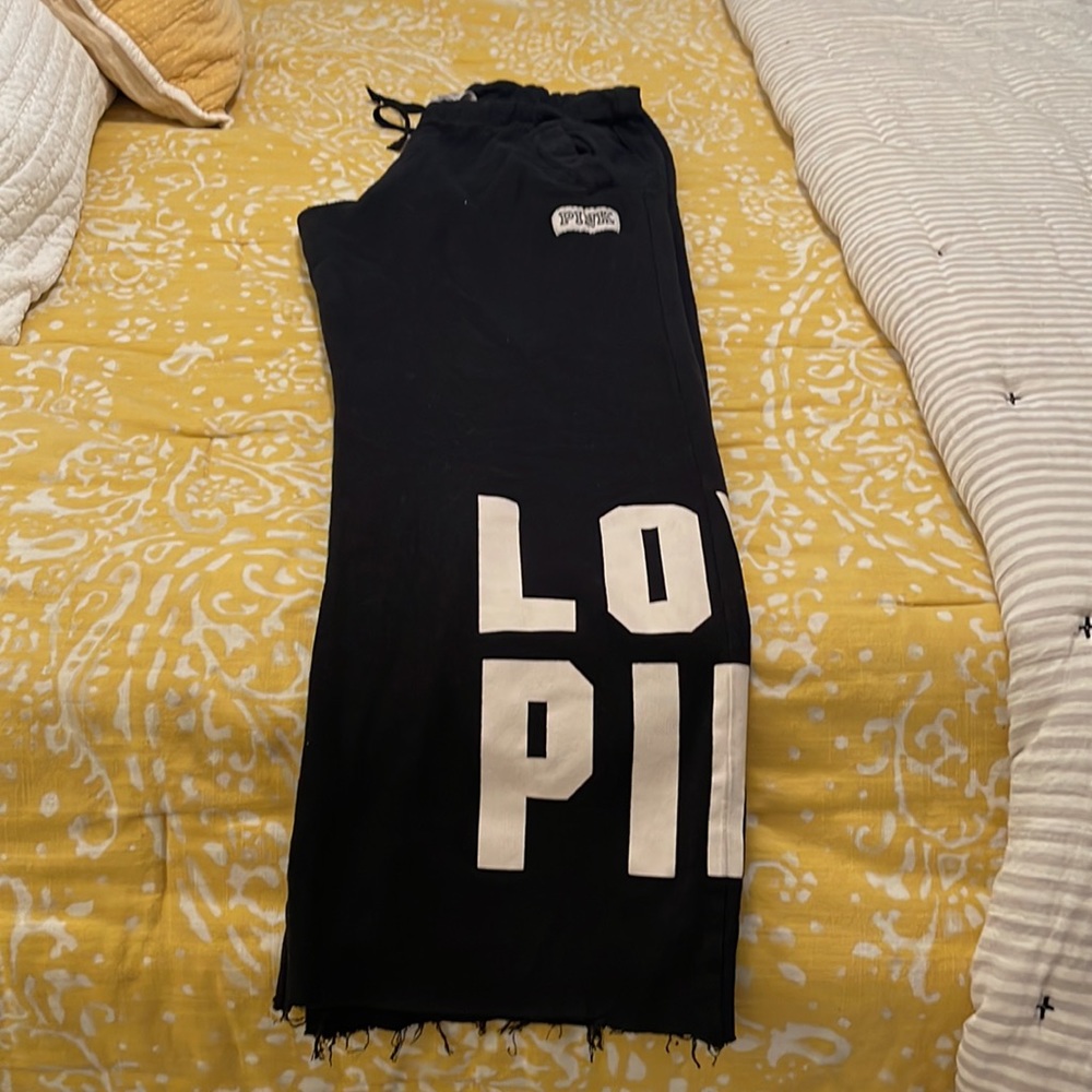 Victoria’s Secret PINK- Wide Leg Sweat Pants Sz M - Picture 2 of 5
